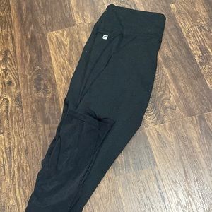 Black fabletics leggings with sheer default